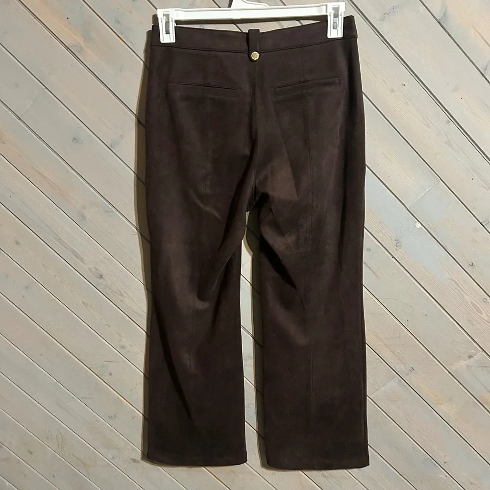 Marc‎ New York Andrew Marc Women's Brown Faux Suede Bootcut Dress Pants Size 6